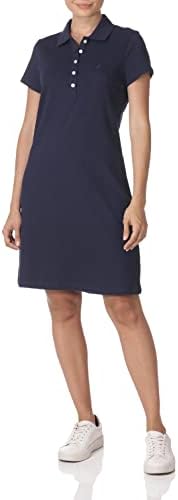Nautica Women's Easy Classic Short Sleeve Stretch Cotton Polo Dress