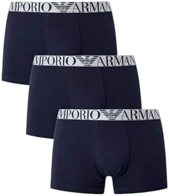 Emporio Armani Men's Stretch Cotton Shiny Logoband 3-Pack Trunk