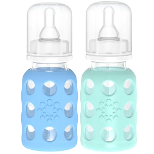 Lifefactory Baby Bundle - Bottle Set - Sky/Mint - 4 oz - 2 pk