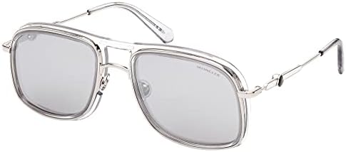 Sunglasses Moncler ML 0223 Kontour 20C Transparent Ice Gray/Light Smoke & Silv
