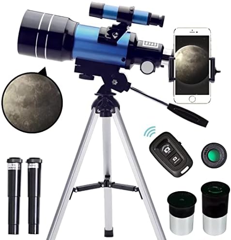 ToyerBee Telescope for Adults & Kids, 70mm Aperture (15X-150X) Portable Refractor Telescopes for Astronomy Beginners, 300mm Professional Travel Telescope with A Smartphone Adapter& Wireless Remote