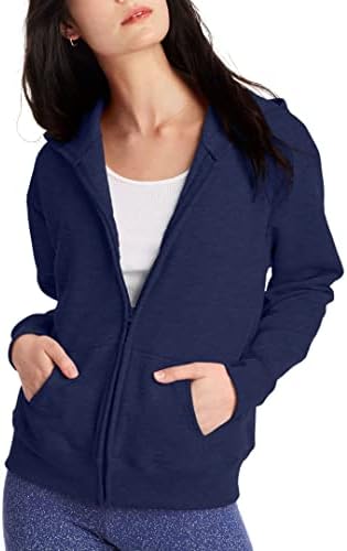 Hanes Womens Hoodie, Ecosmart Fleece Full-zip Hoodie, Zip-up Hooded Sweatshirt