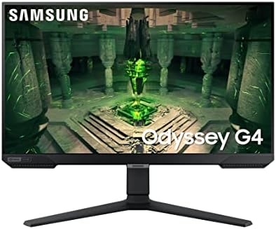SAMSUNG 25" Odyssey G4 Series FHD Gaming Monitor, IPS, 240Hz, 1ms, G-Sync Compatible, AMD FreeSync Premium, HDR10, Ultrawide Game View, DisplayPort, HDMI, Fully Adjustable Stand, LS25BG402ENXGO