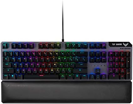 ASUS Optical-Mechanical Compact Gaming Keyboard - RA03 TUF K7 PC Gaming Keyboard, Tactile Switches, 25X Faster, Magnetic Wrist Rest, IP56 Waterproof Standard