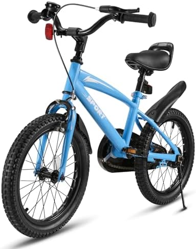 BODIOO Kids Bike for Boys Girls 5-8 Ages Years Old 16 18 inches Kid Bicycle with Kickstand for Rider Height 41 to 54 Inch