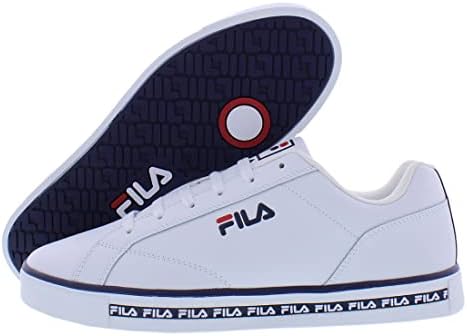 Fila Original Court Leather Mens Shoes Size 10.5, Color: White/Navy/Red