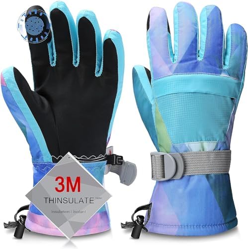 Ski Gloves, Warmest Waterproof and Breathable Snow Gloves for Cold Weather, Fits Both Men & Women,for Parent Child Outdoor