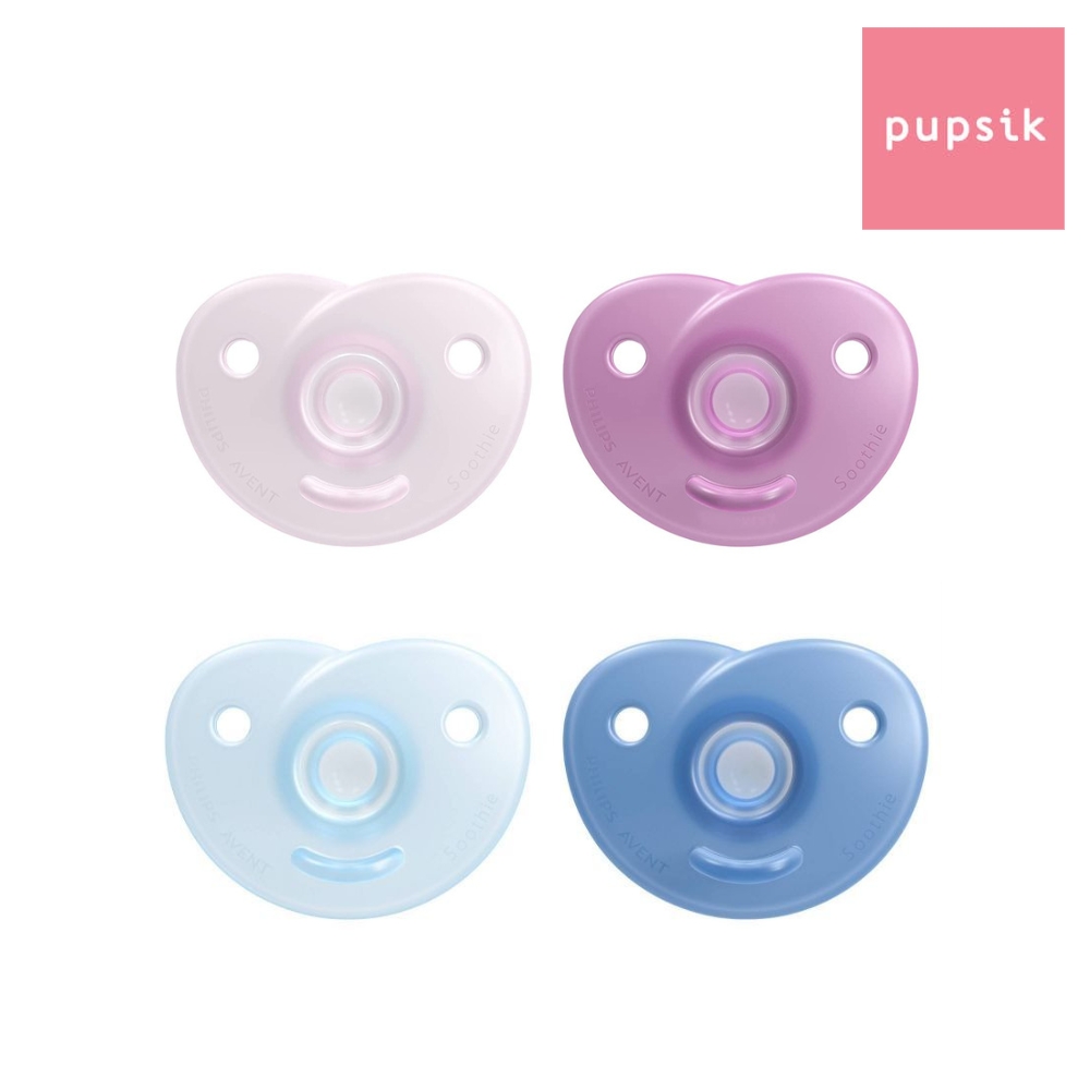 Philips Avent Soothie Heart Pacifier, 2pk - Pink/Blue (2 Sizes)